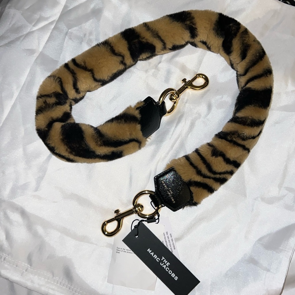 Marc Jacobs Animal Print Faux Fur Bag Strap